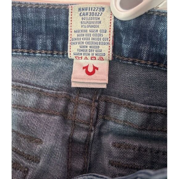 True Religion Dark Wash Jeans RN#112790 CA#30427 World Tour Size 28  Black Label - Picture 9 of 10